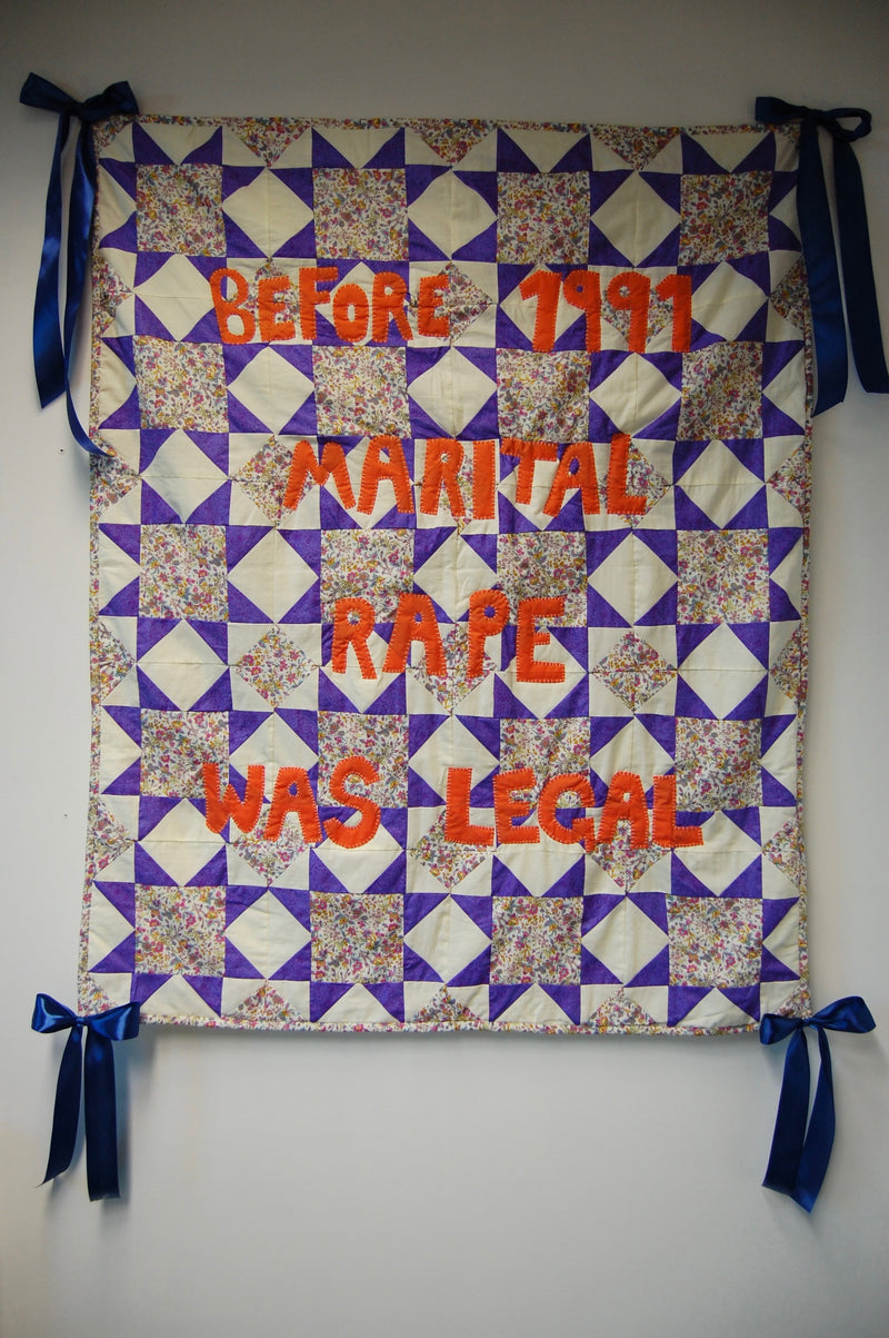 'Marital Quilt', Appliqué on quilt, 115cm x 143cm